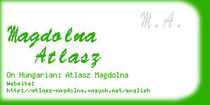 magdolna atlasz business card